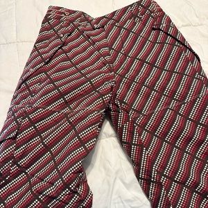 Section Snow pants. Polka dots. Pink, brown, cream. Used lightly. No tears